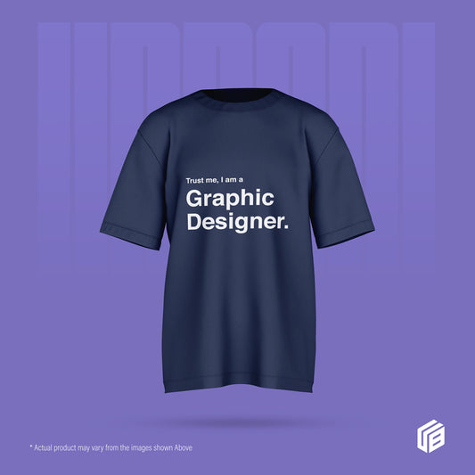 Graphic Designer Oversized Clasic T Shirt Navy Blue